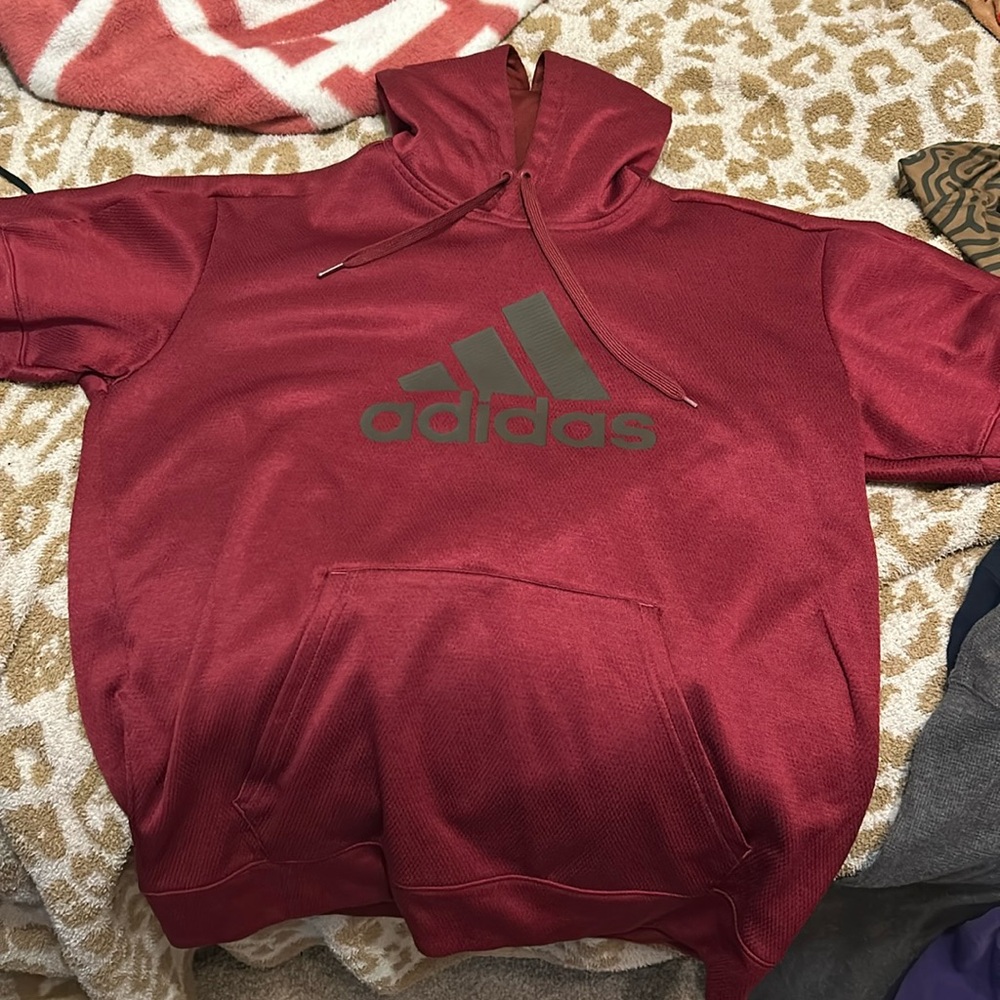 Dark red/maroon Adidas hoodie